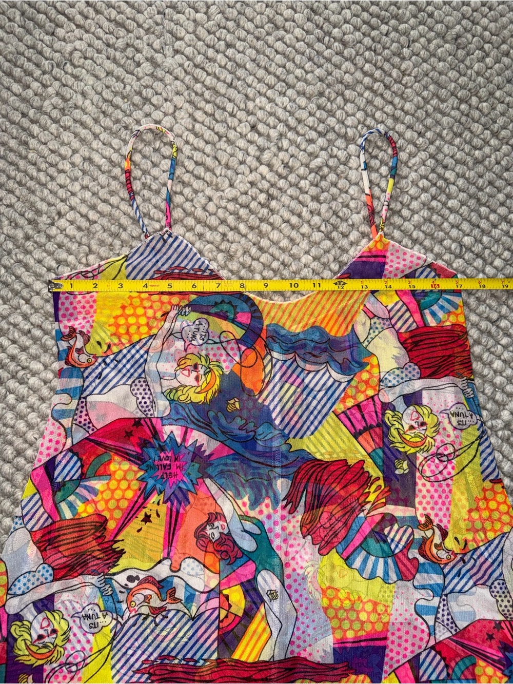 Retro Comic Style Sheer Tank - Picture 3 of 4